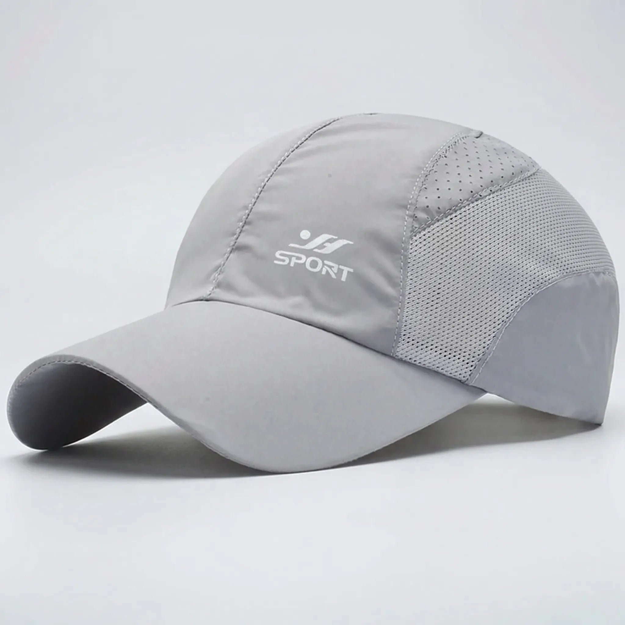 UV-rated baseball cap with mesh ventilation and quick-drying fabric
