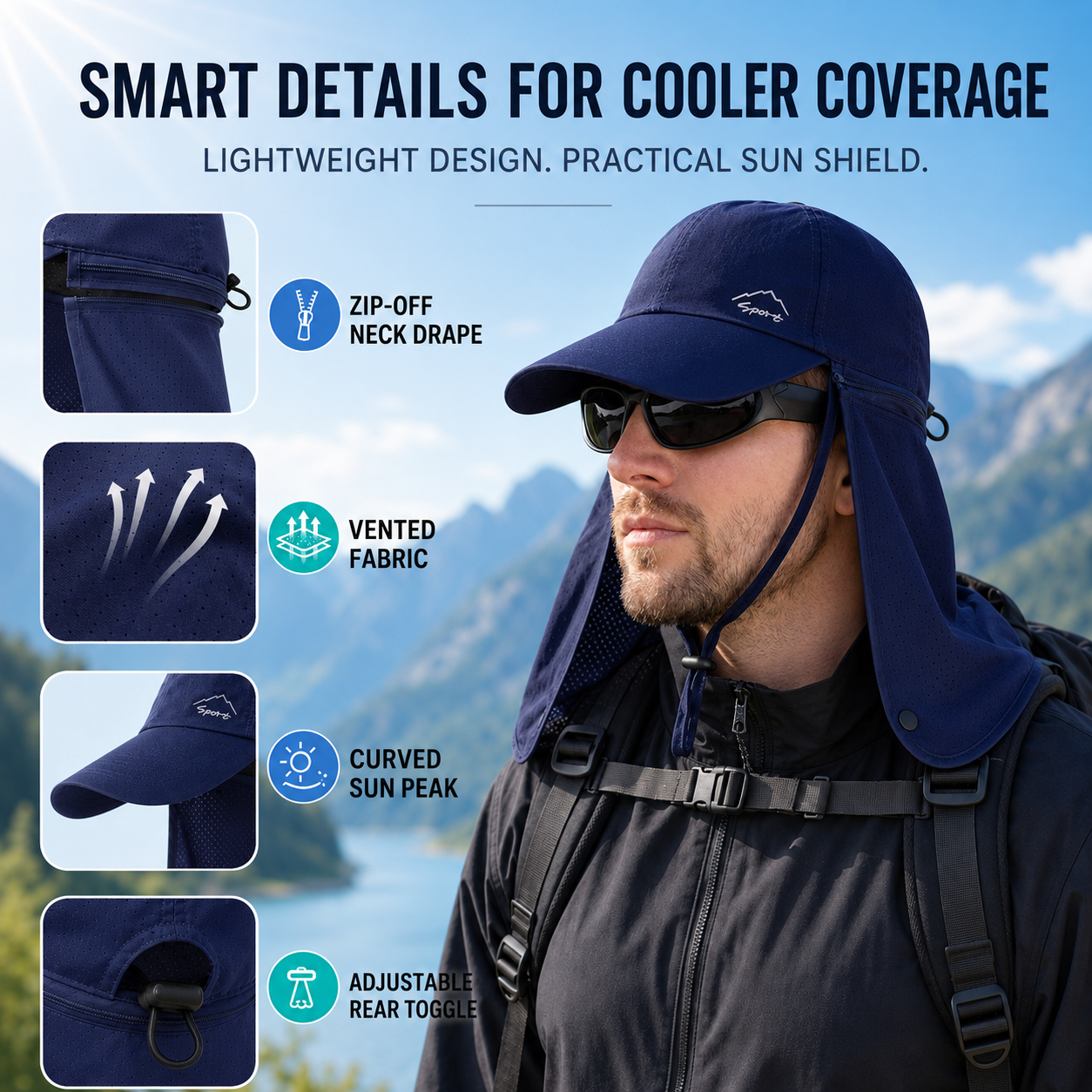 Celrien | Venshield Cap With Neck Flap