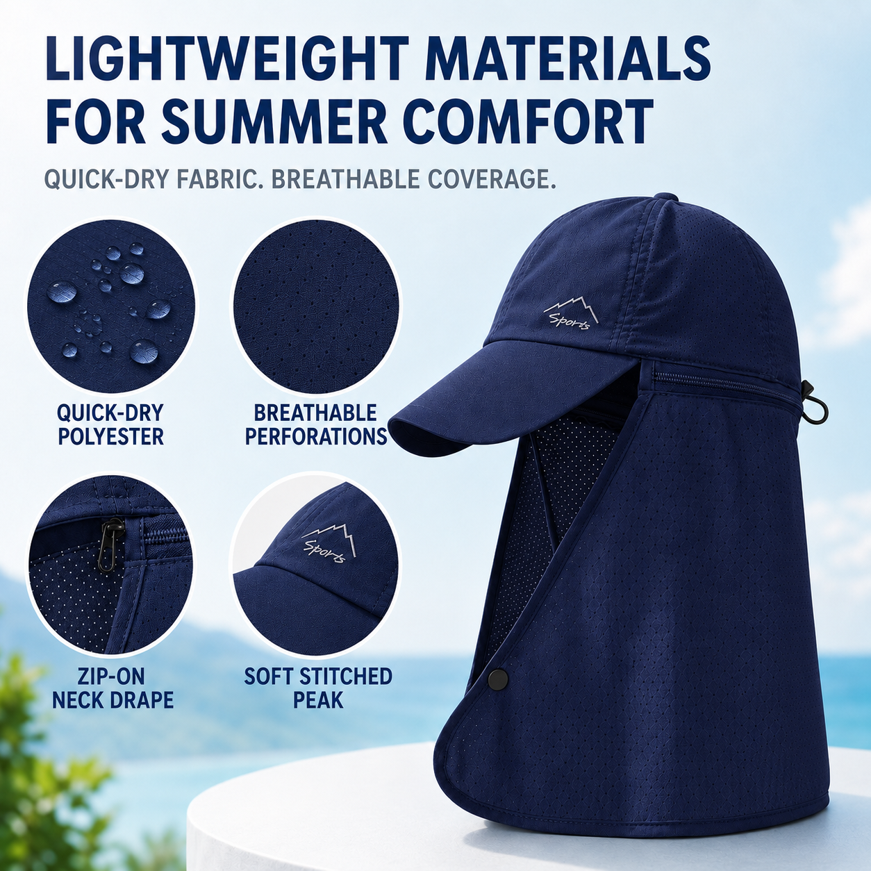 Celrien | Venshield Cap With Neck Flap