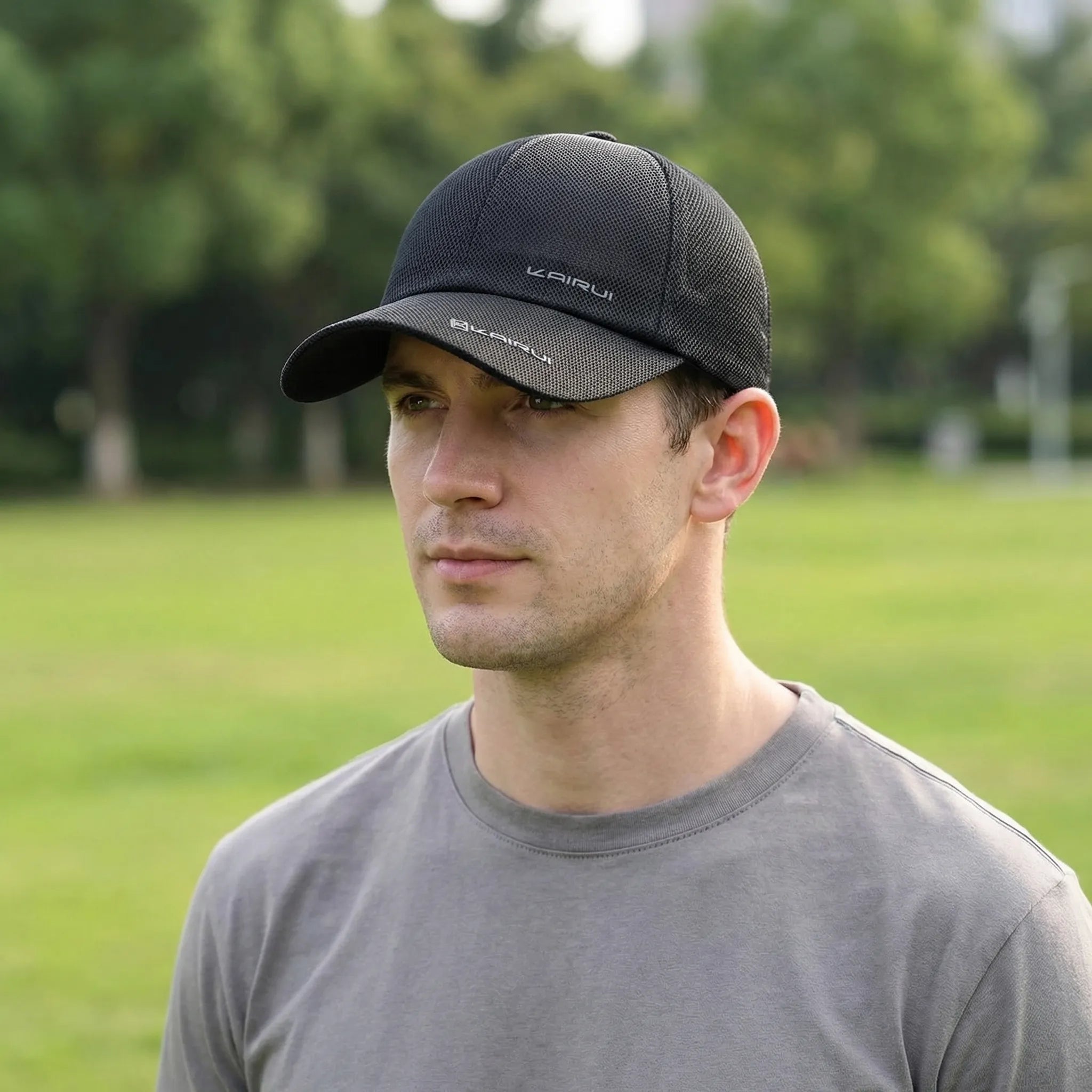 Full mesh breathable baseball cap with snapback closure