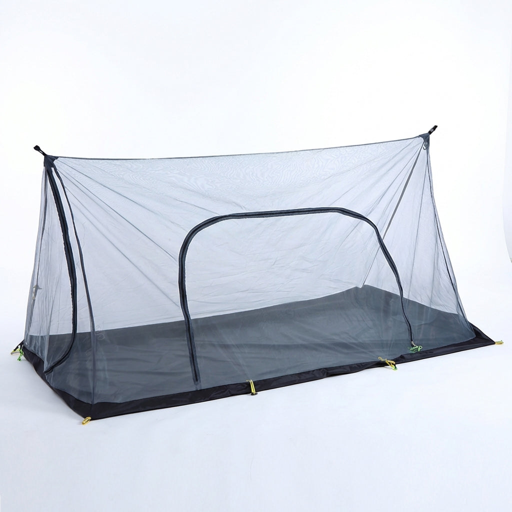 Ultralight single-person mesh tent with insect protection and ventilation