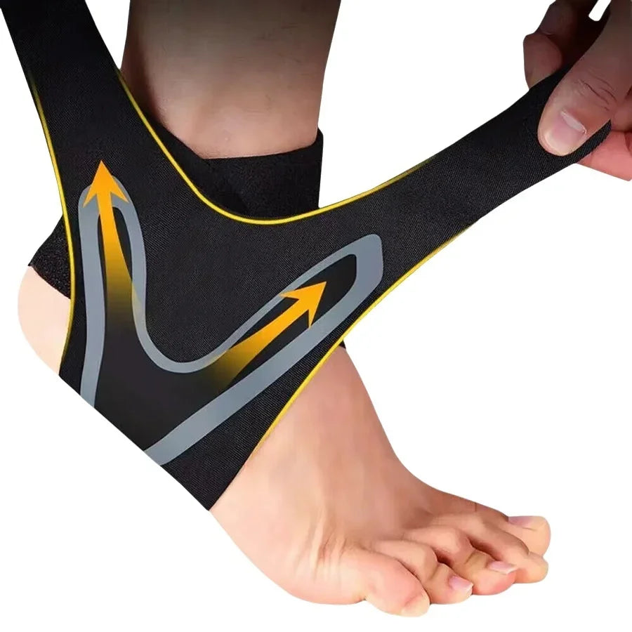 Adjustable ankle support wrap with breathable design for sports and recovery