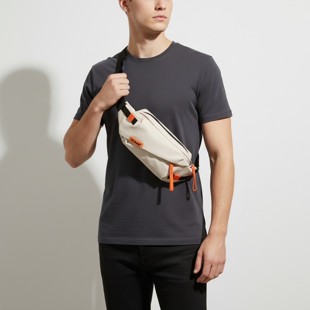 Casual crossbody chest bag with adjustable strap and durable Oxford fabric