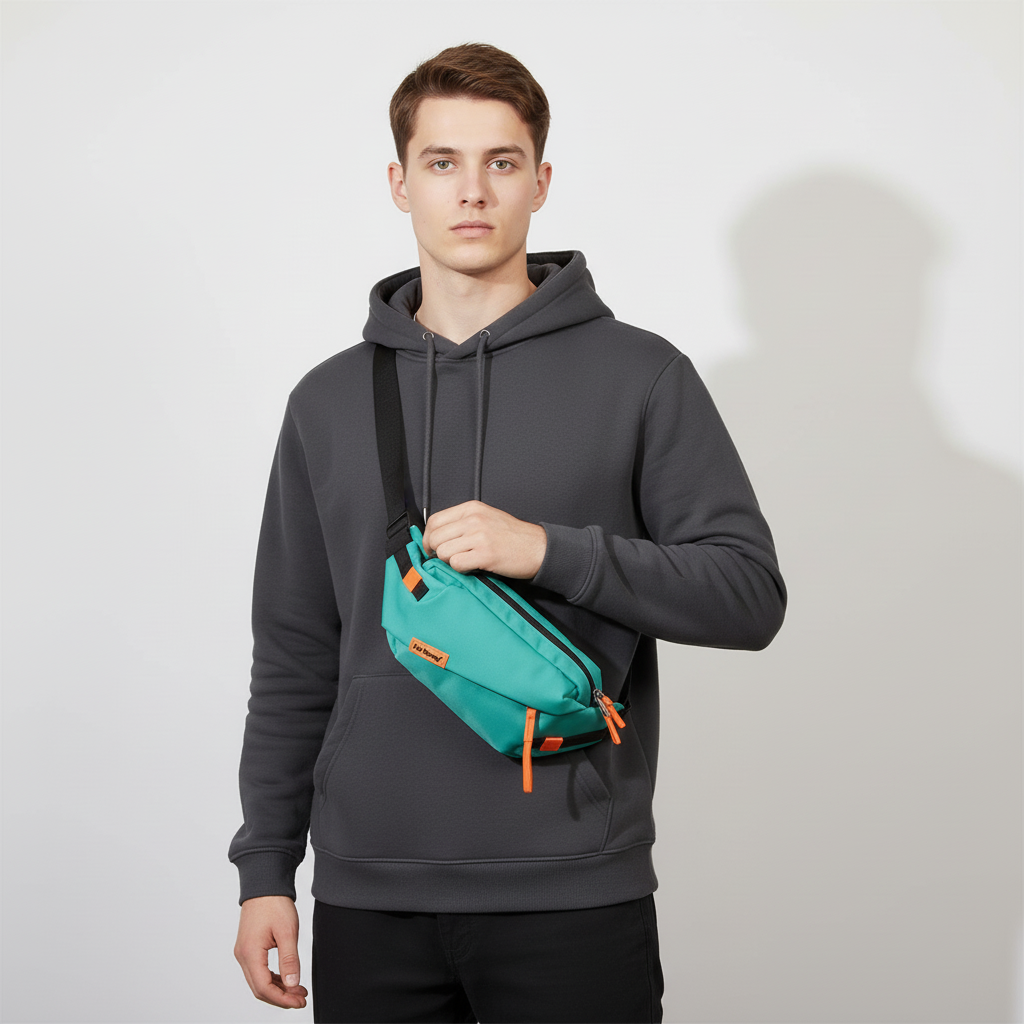 Casual crossbody chest bag with adjustable strap and durable Oxford fabric