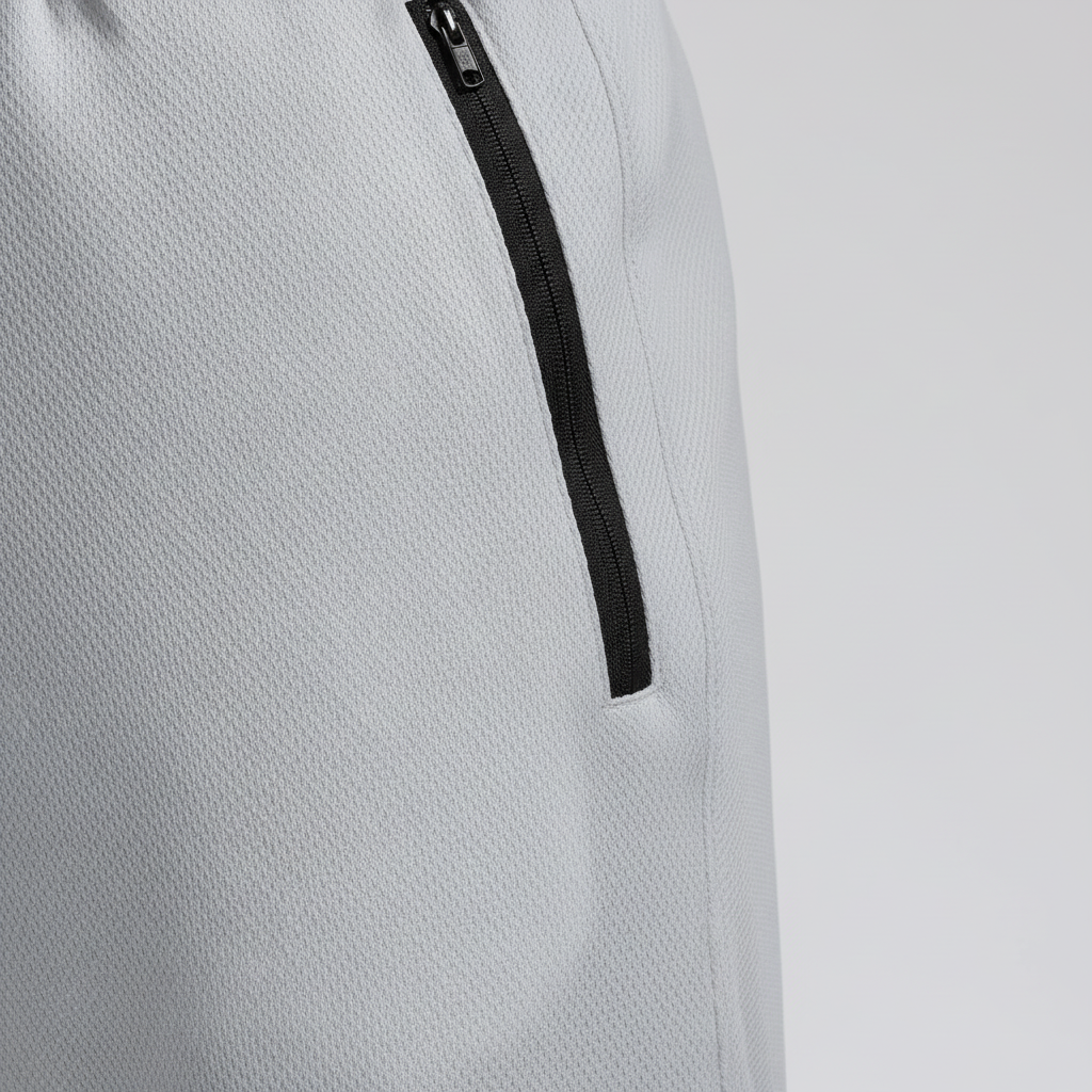 Men's athletic joggers with elastic waistband and zip pockets