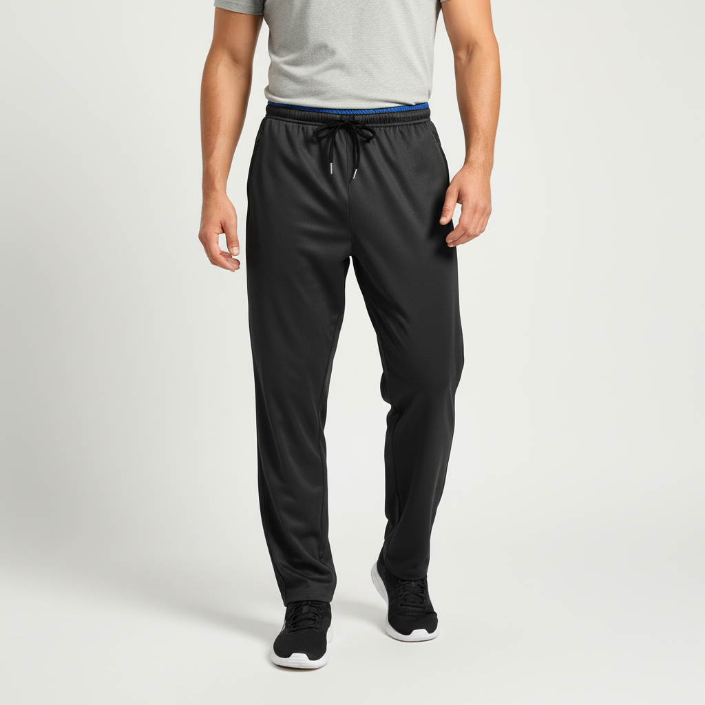 Men's athletic joggers with elastic waistband and zip pockets