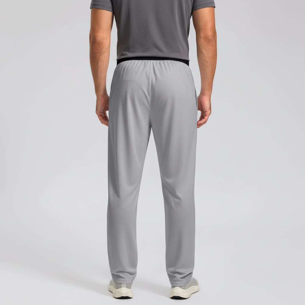 Men's athletic joggers with elastic waistband and zip pockets