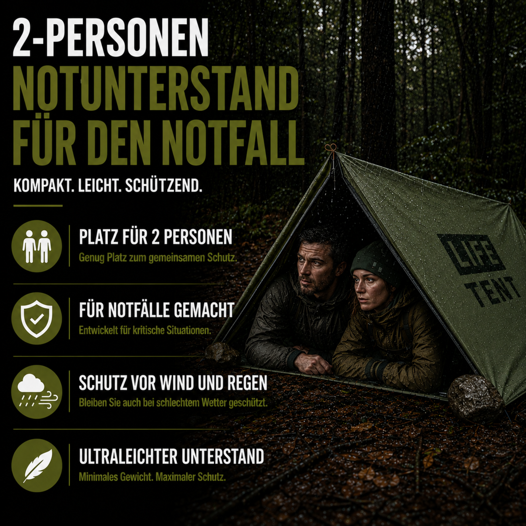 Celrien | Vigoraid Compact 2-Person Emergency Shelter Tent