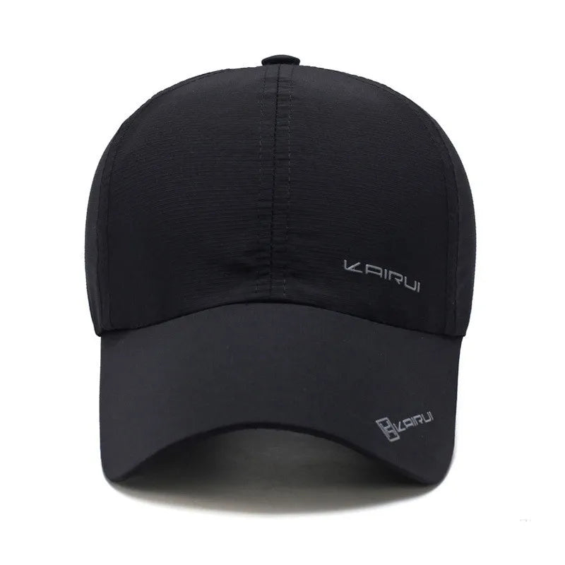 Unisex baseball cap with adjustable snapback closure and curved structured visor