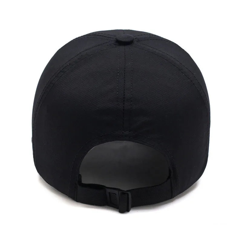 Unisex baseball cap with adjustable snapback closure and curved structured visor