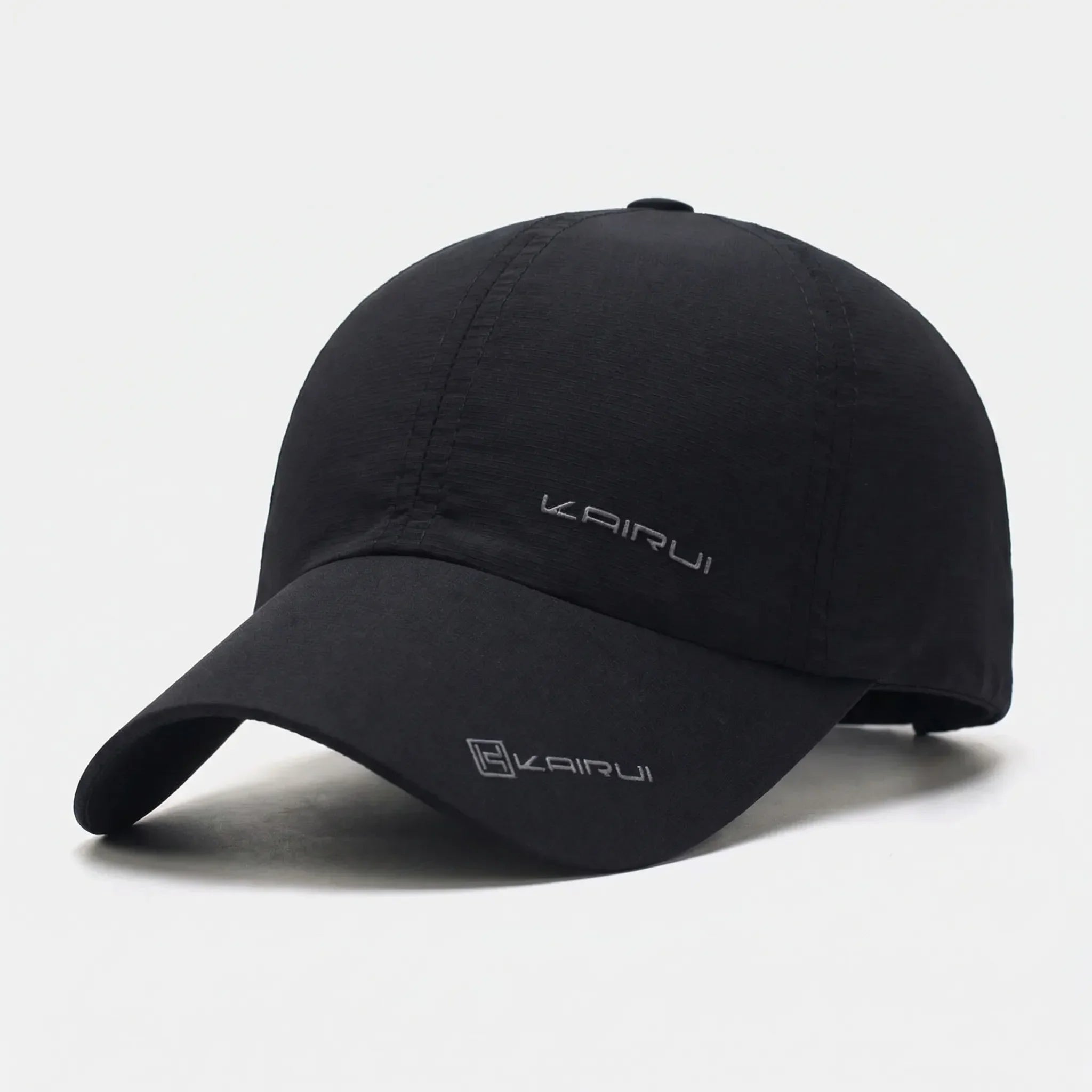 Unisex baseball cap with adjustable snapback closure and curved structured visor