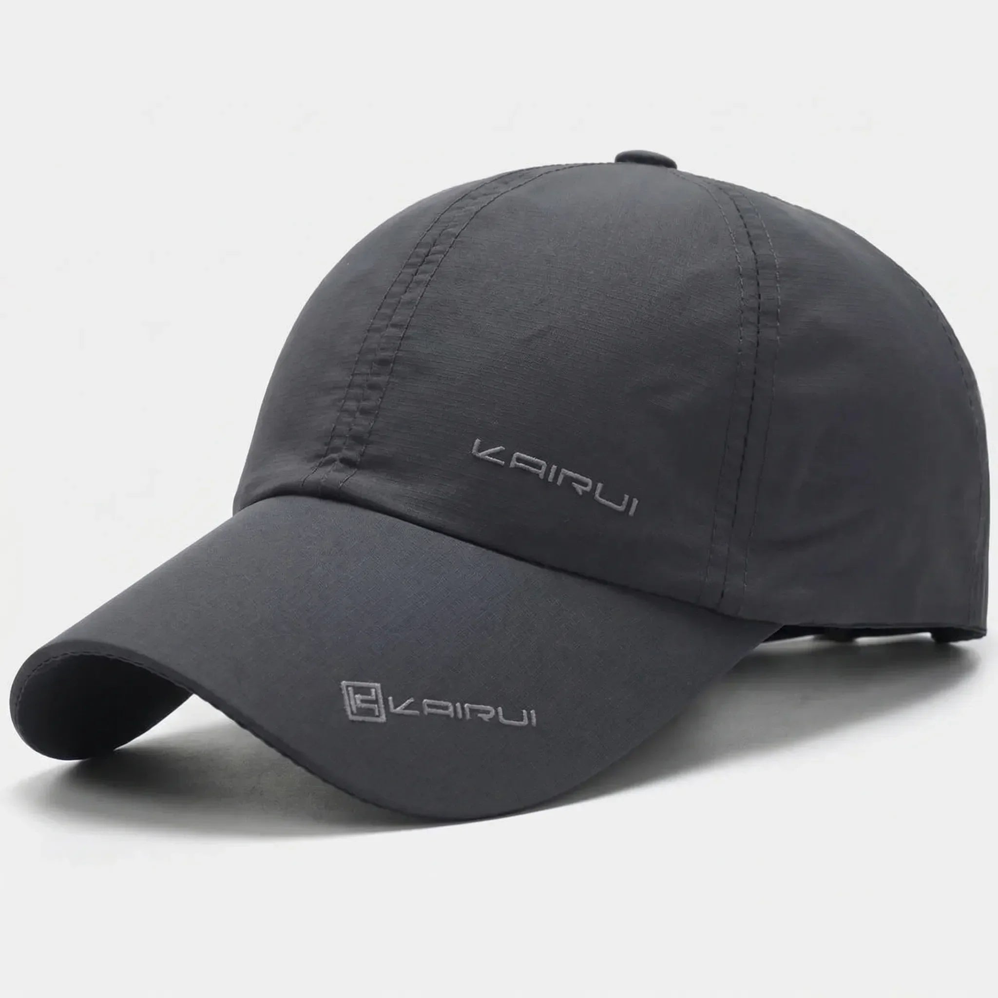 Unisex baseball cap with adjustable snapback closure and curved structured visor
