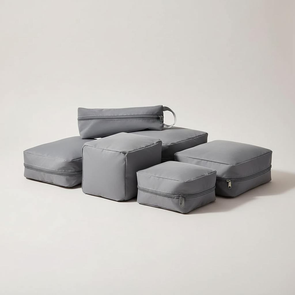 Travel accessories packing cubes with water-resistant fabric