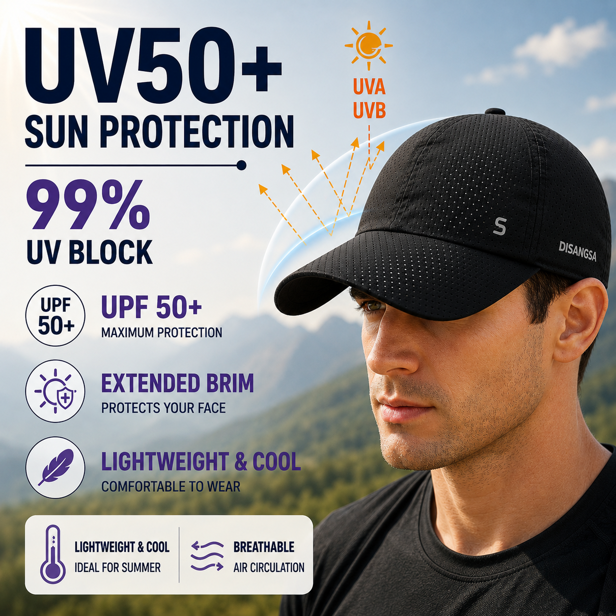 Celrien | Vrentex Lightweight Perforated Baseball Cap