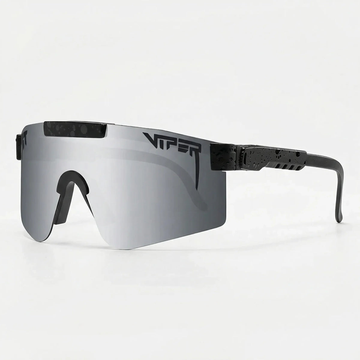 Oversized wraparound sport sunglasses with UV400 lenses