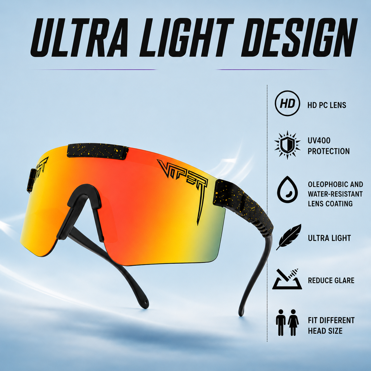 Celrien | Vyndra Oversized Sport Shield Sunglasses