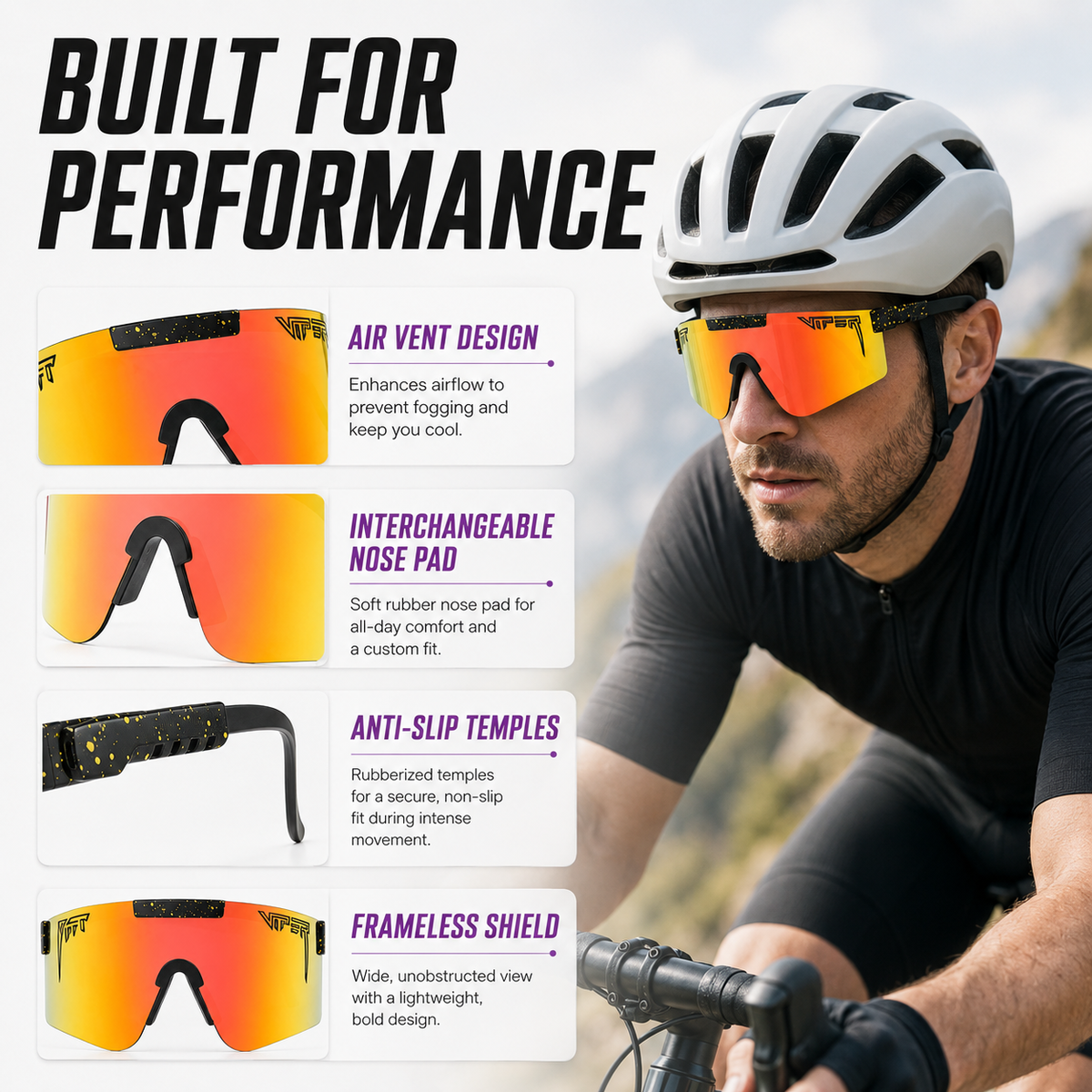 Celrien | Vyndra Oversized Sport Shield Sunglasses