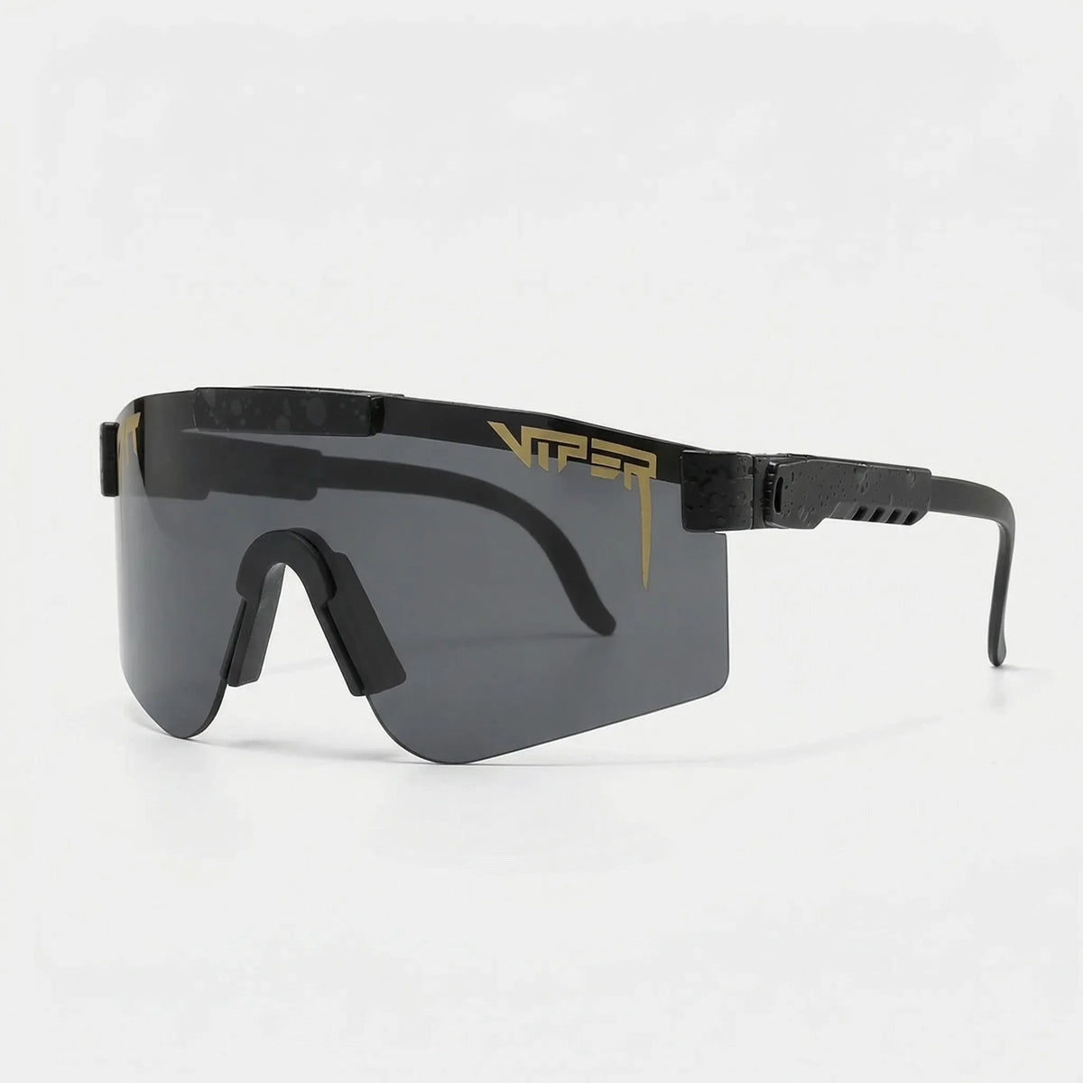Oversized wraparound sport sunglasses with UV400 lenses