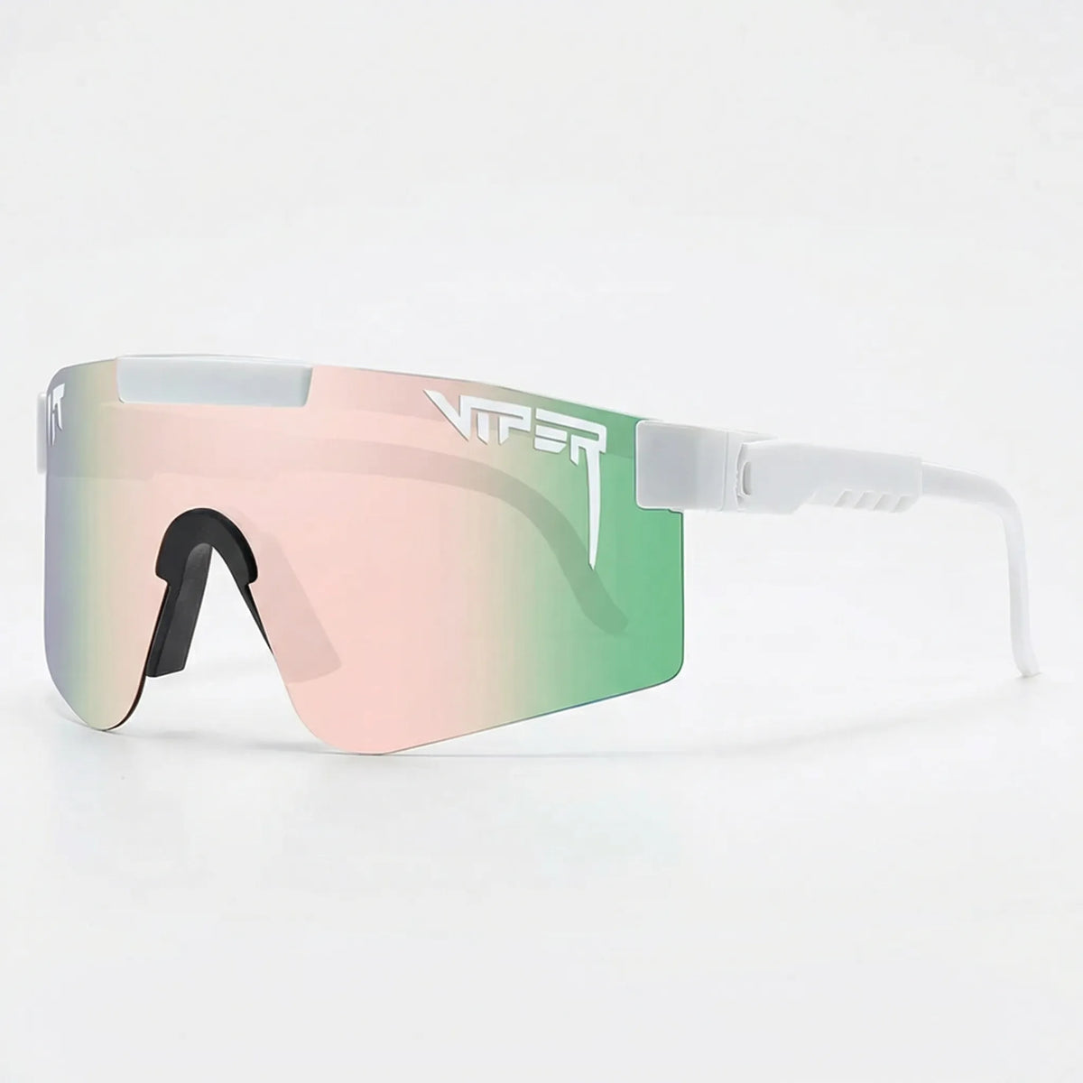 Oversized wraparound sport sunglasses with UV400 lenses