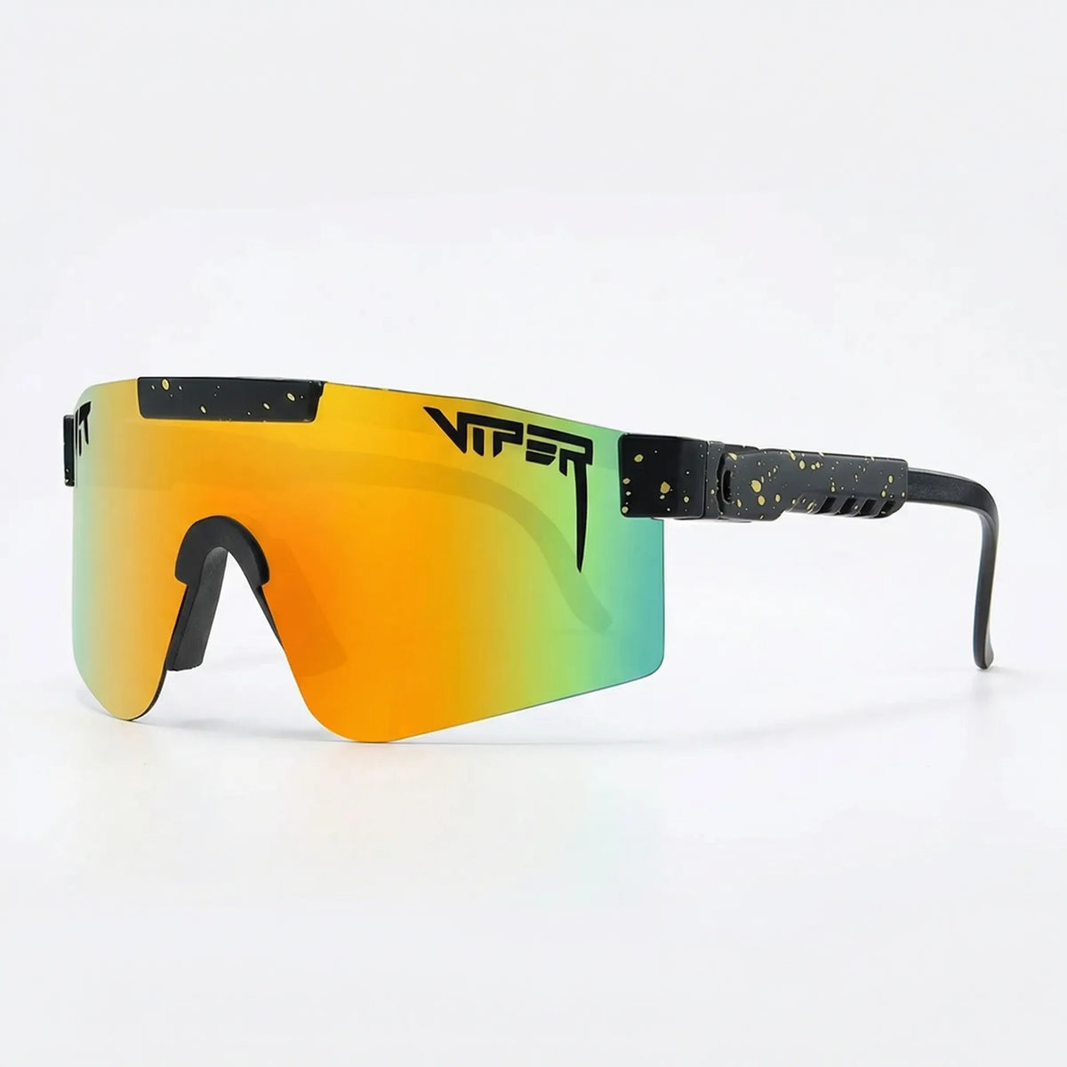 Oversized wraparound sport sunglasses with UV400 lenses