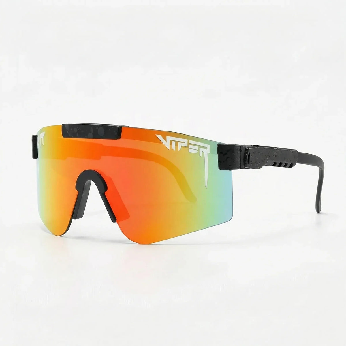 Oversized wraparound sport sunglasses with UV400 lenses