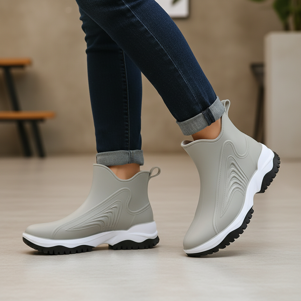Waterproof ankle boot women non-slip platform cushioned