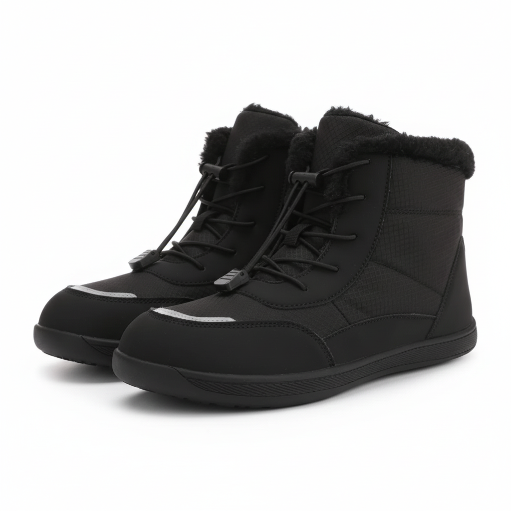 Women's waterproof winter ankle boots with soft warm lining and grip sole