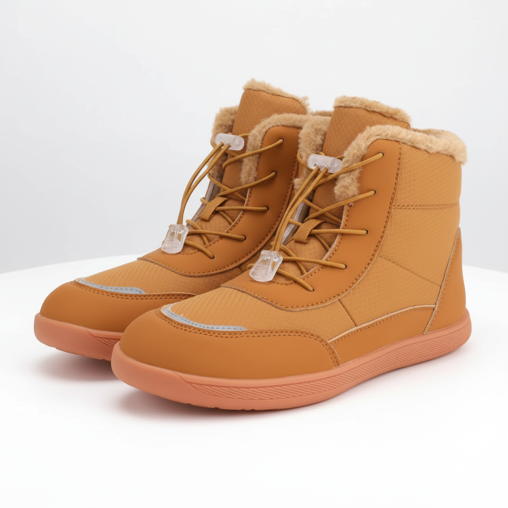 Women's waterproof winter ankle boots with soft warm lining and grip sole