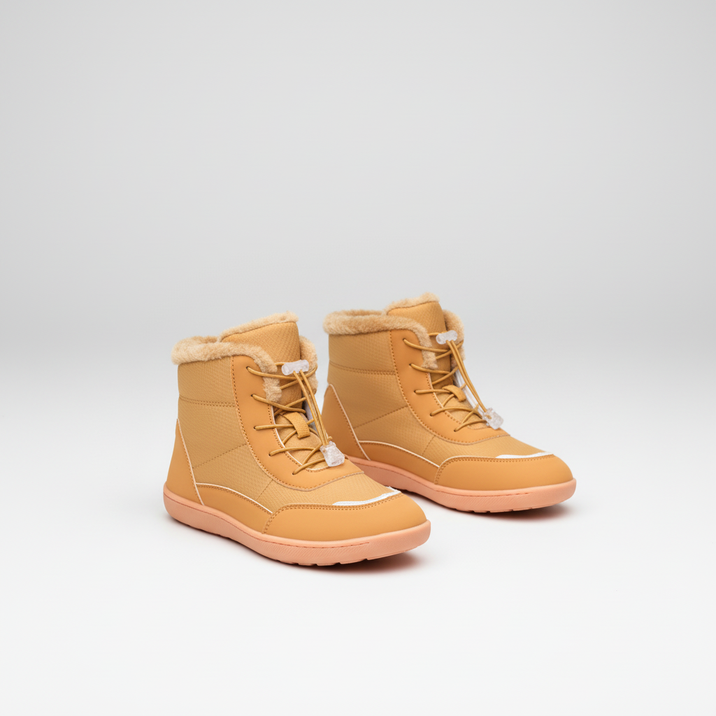 Women's waterproof winter ankle boots with soft warm lining and grip sole