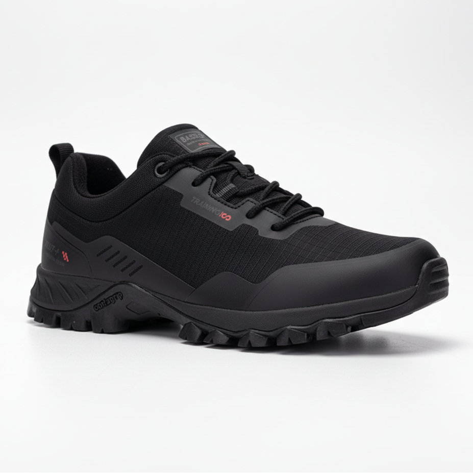 Waterproof lace up hiking shoe with grippy TPR outsole