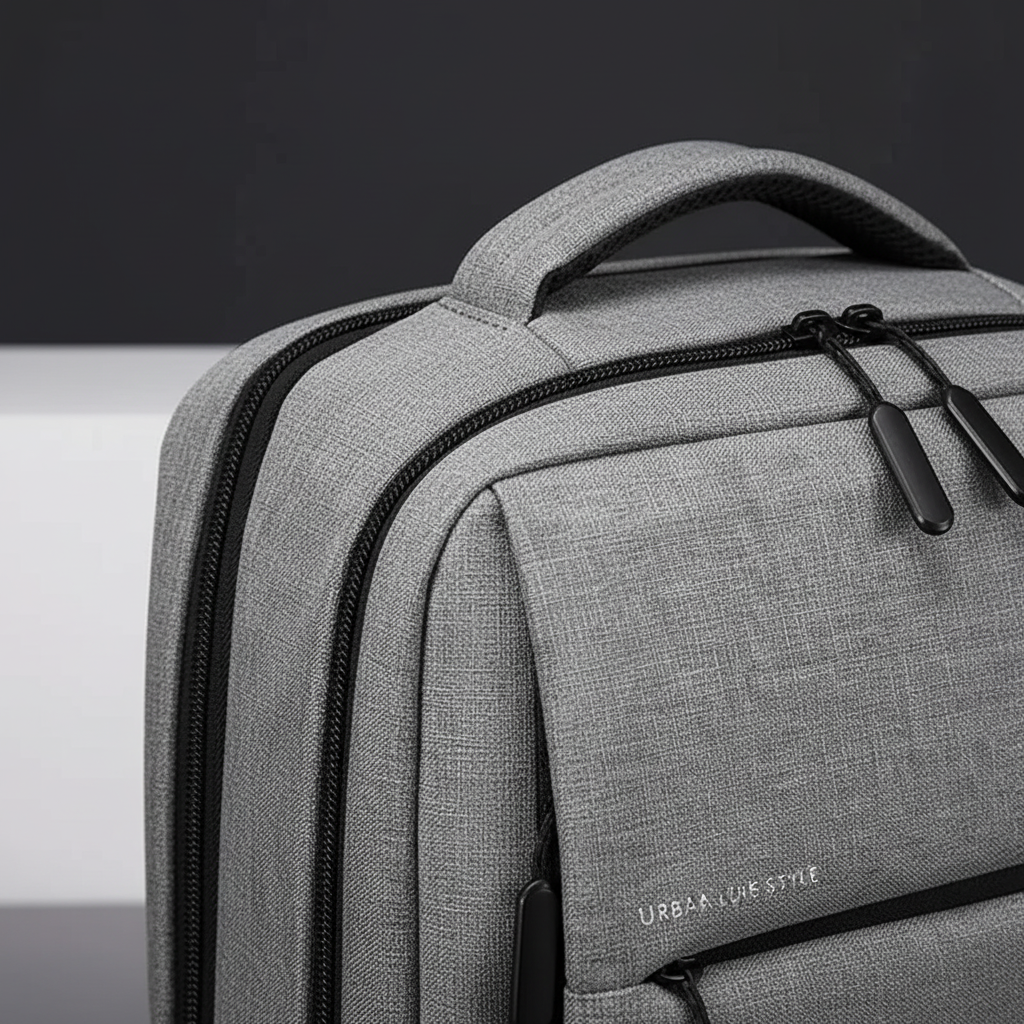 Water-resistant laptop backpack with padded compartment and shoulder straps