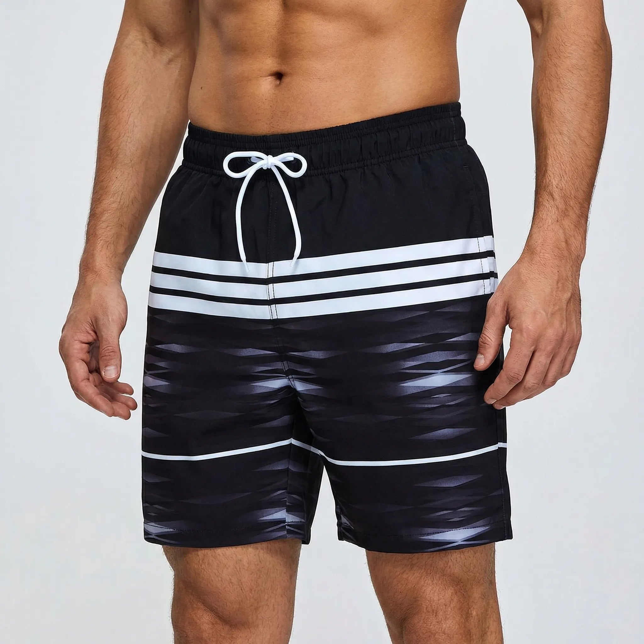Men's athletic 2-in-1 swim shorts with quick-dry outer layer