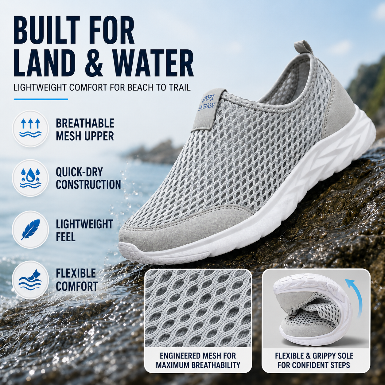 Celrien | Waverun Lightweight Breathable Water Sports Shoe