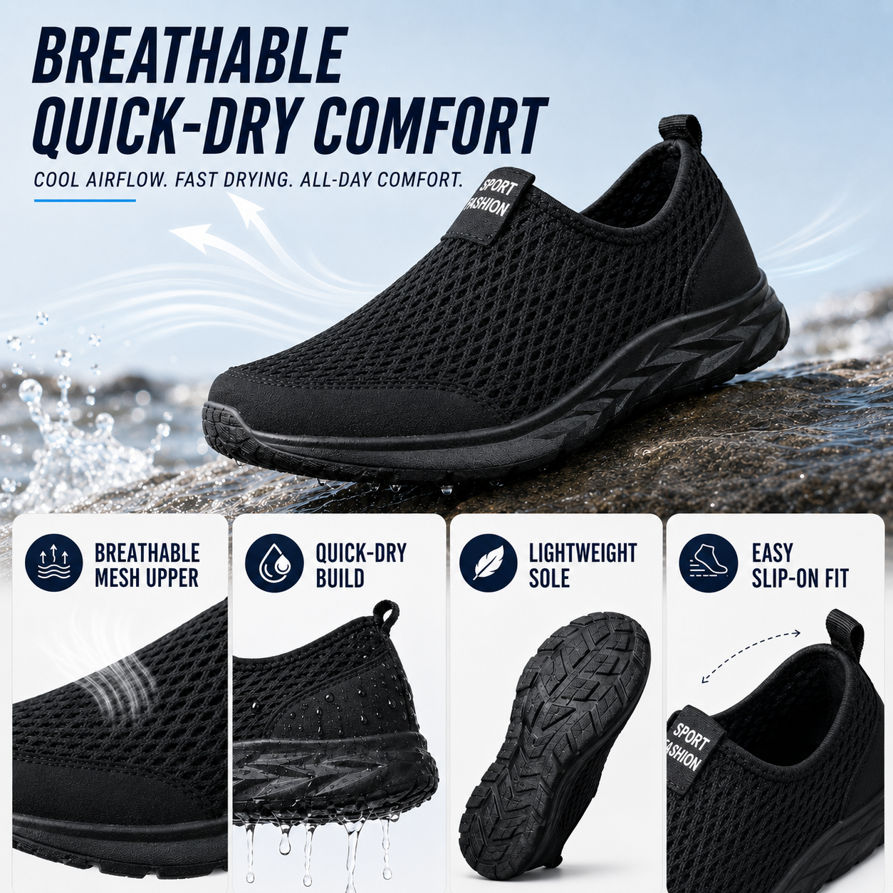 Celrien | Waverun Lightweight Breathable Water Sports Shoe