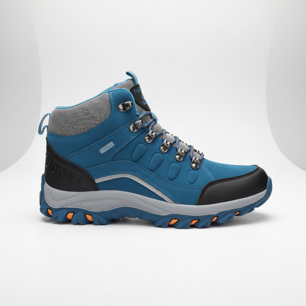 Women's hiking boots with leather upper and ankle support