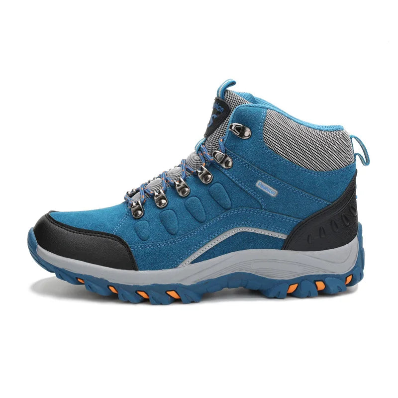 Women's hiking boots with leather upper and ankle support