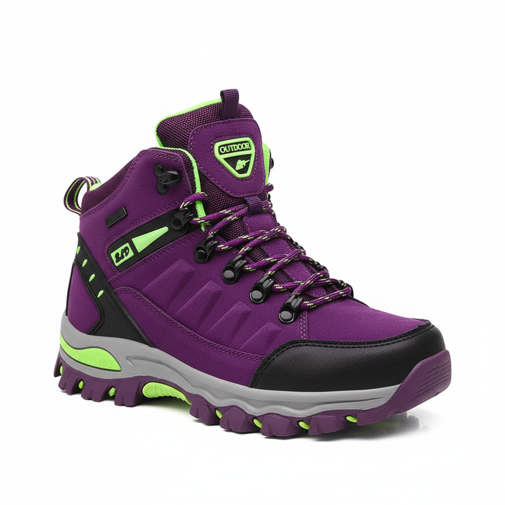 Women's ankle hiking boot with breathable lining and grippy outsole