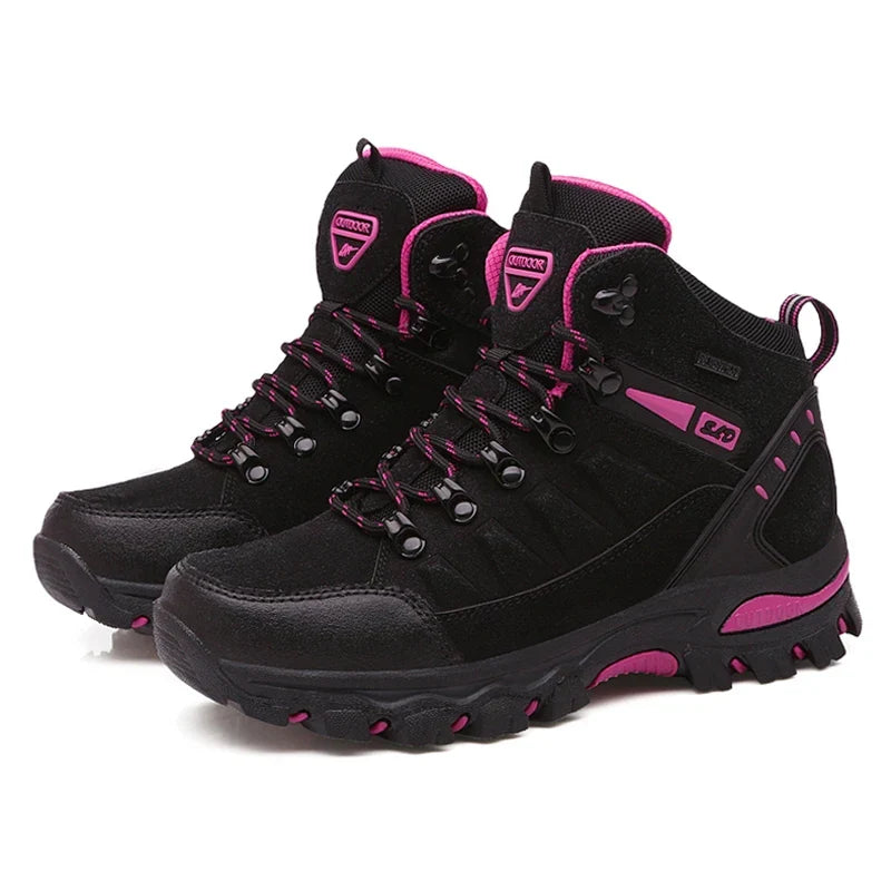 Women's ankle hiking boot with breathable lining and grippy outsole