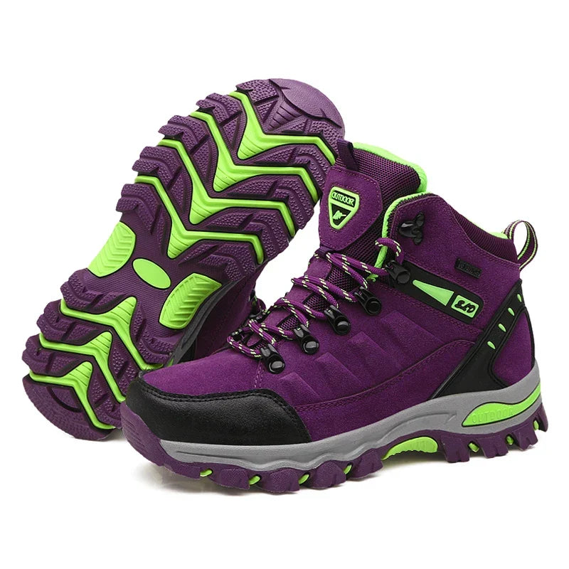 Women's ankle hiking boot with breathable lining and grippy outsole