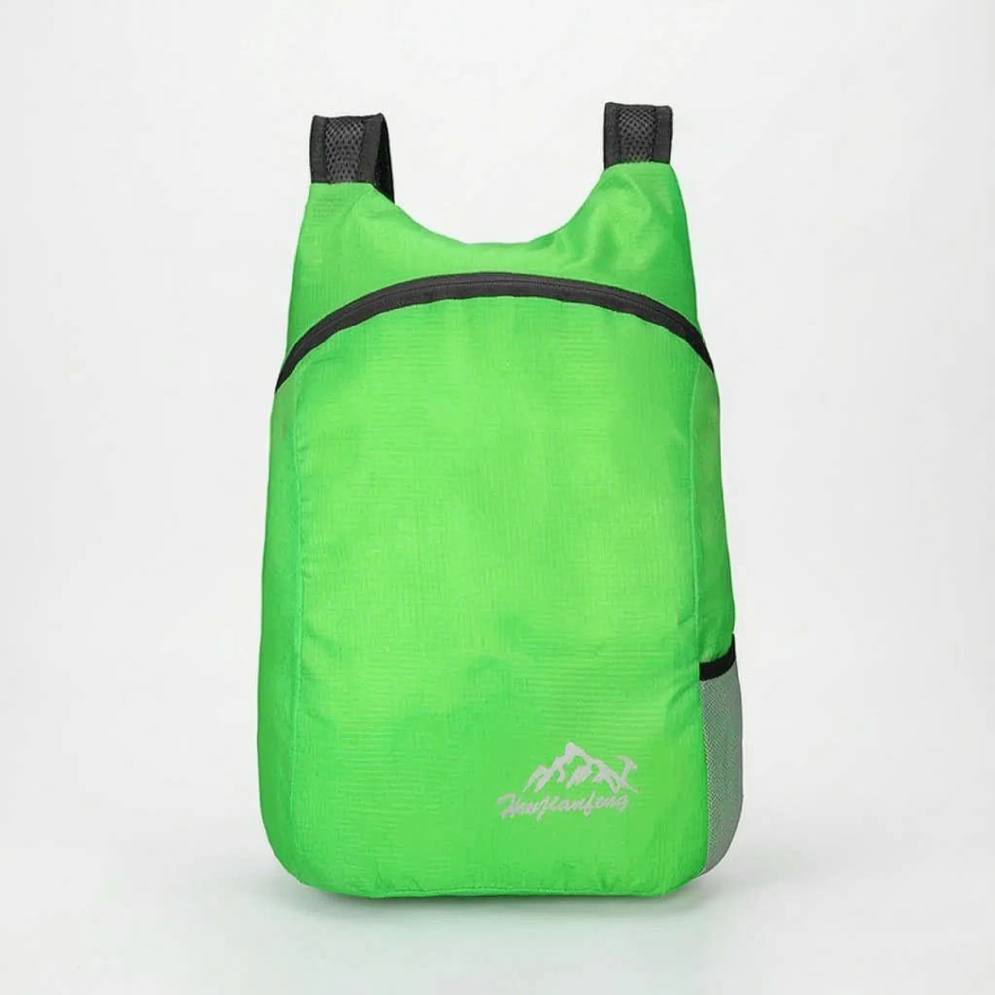 Ultralight foldable daypack with water-resistant exterior and breathable mesh straps
