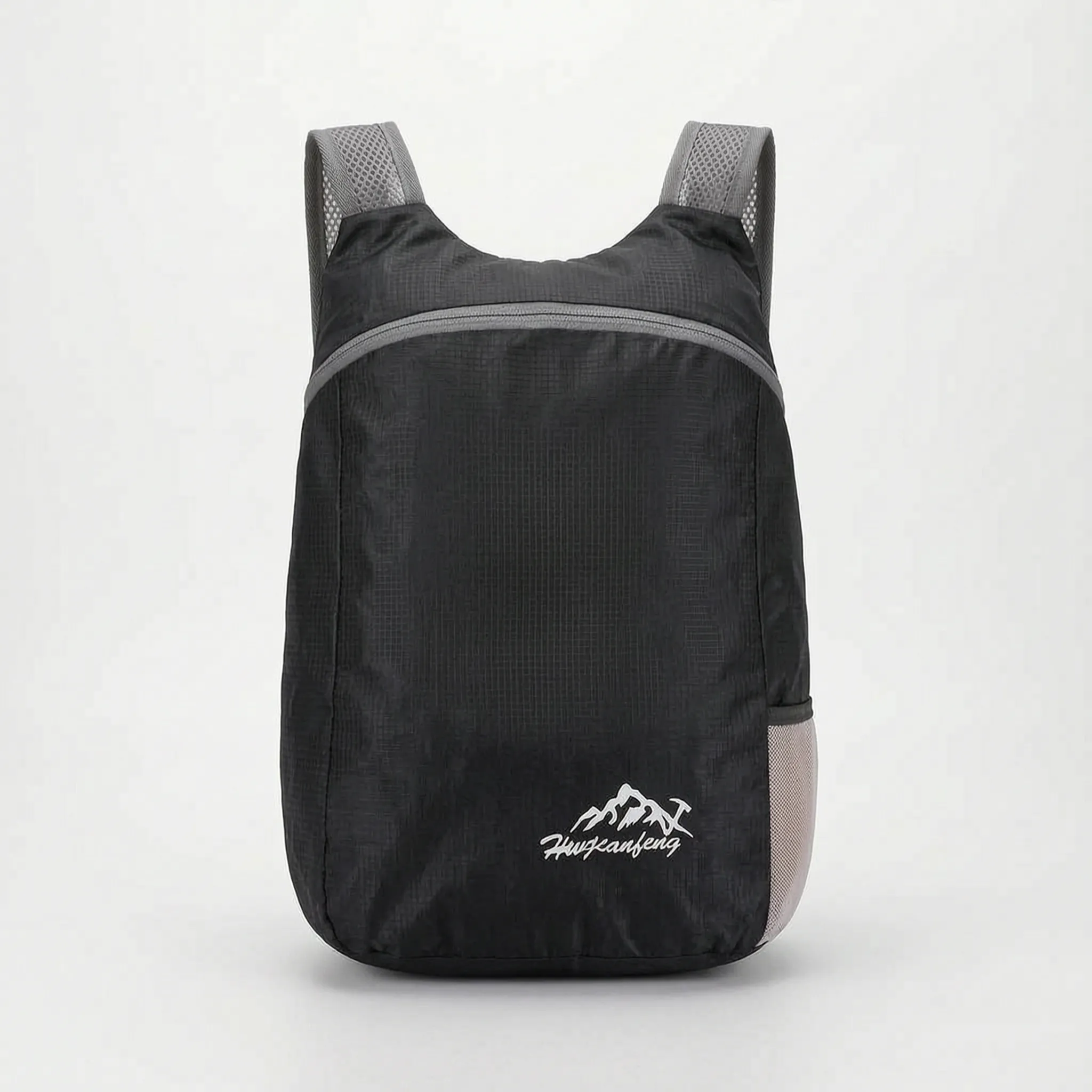 Ultralight foldable daypack with water-resistant exterior and breathable mesh straps