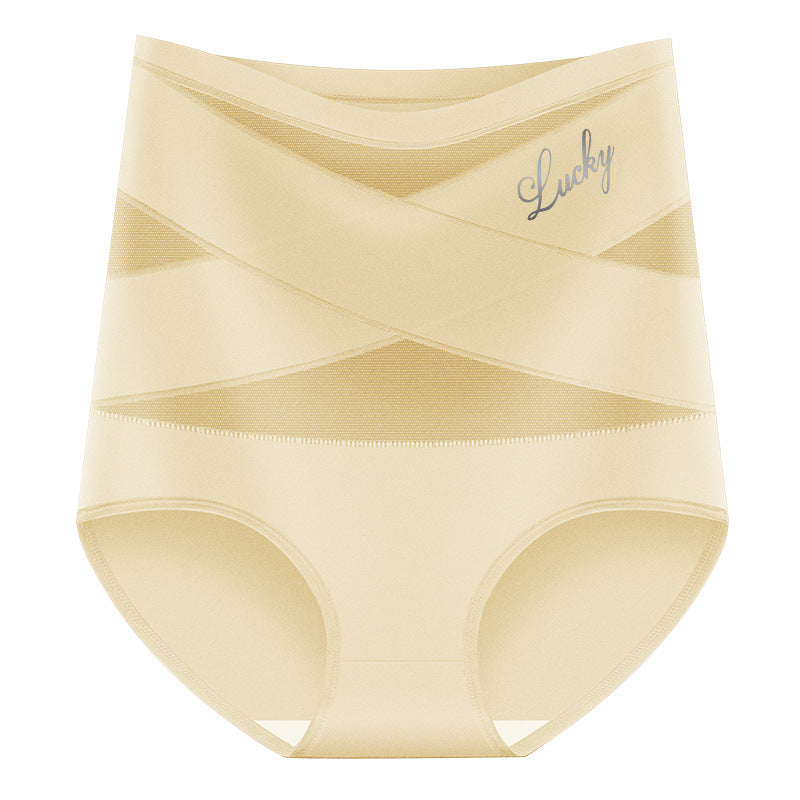 Plus Size High-Waisted Tummy Control Crossover Panties