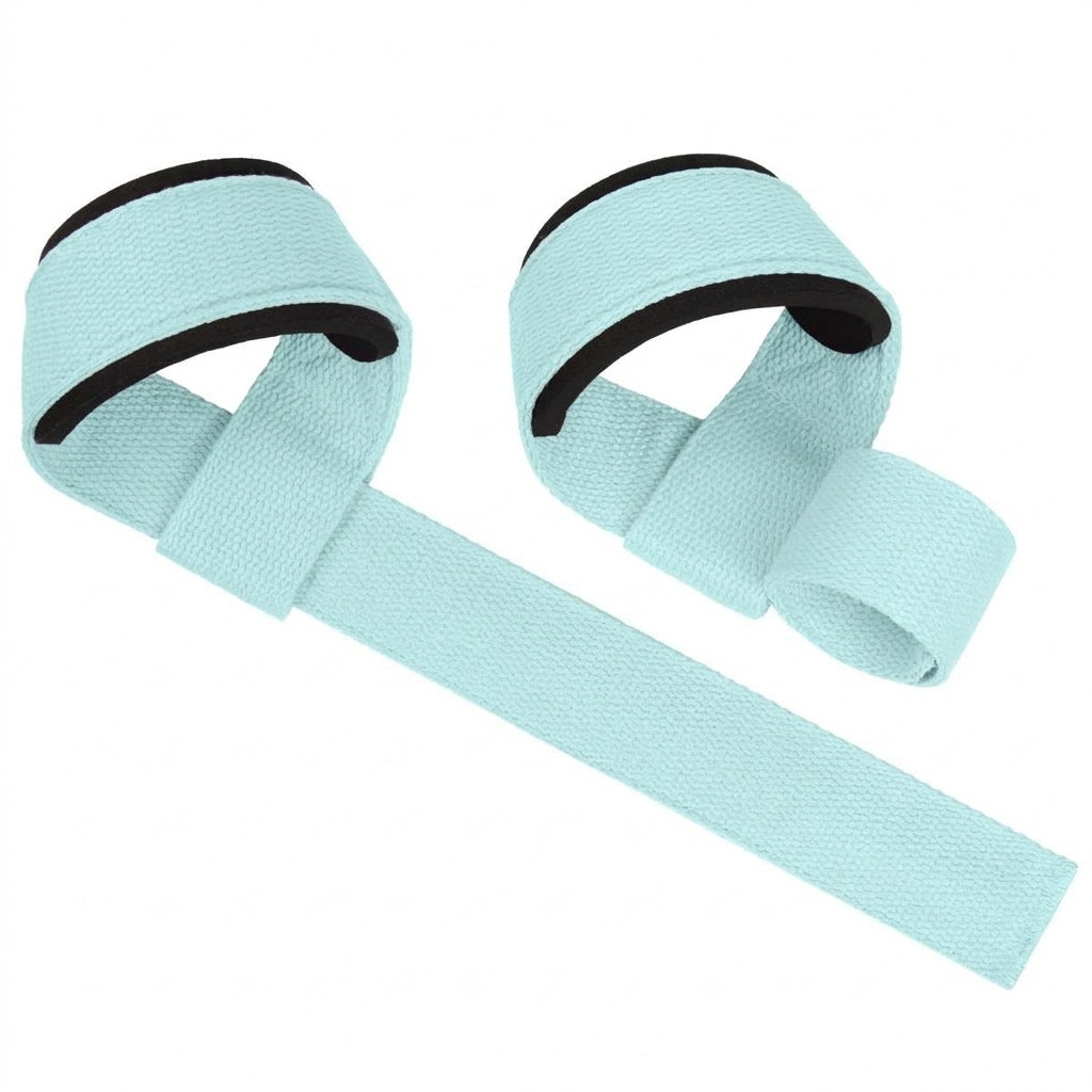 Self-Curling Lifting Straps — Padded Wrist Loops, 1 Pair