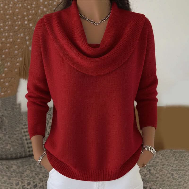 Women's Funnel Neck Relaxed Fit Sweater