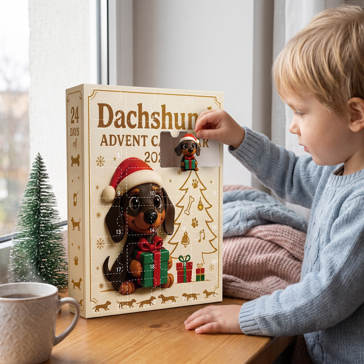 Advent Calendar with Dachshunds for 24 Days – Surprise Figurines