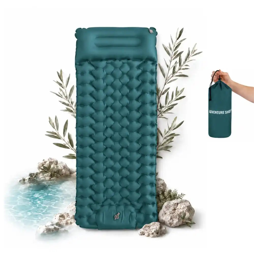 Ultralight Inflatable Sleeping Pad with Integrated Pump