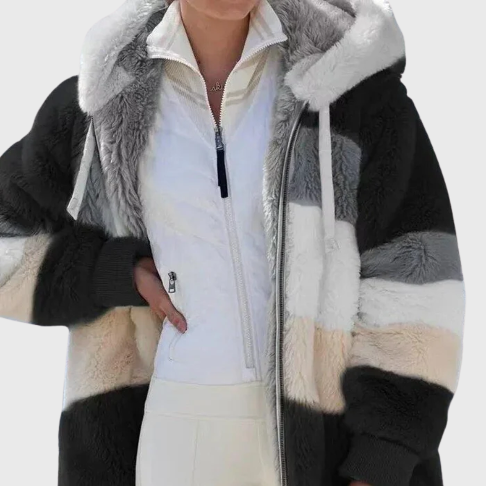 Elegant Multicolor Warm Puffer Jacket