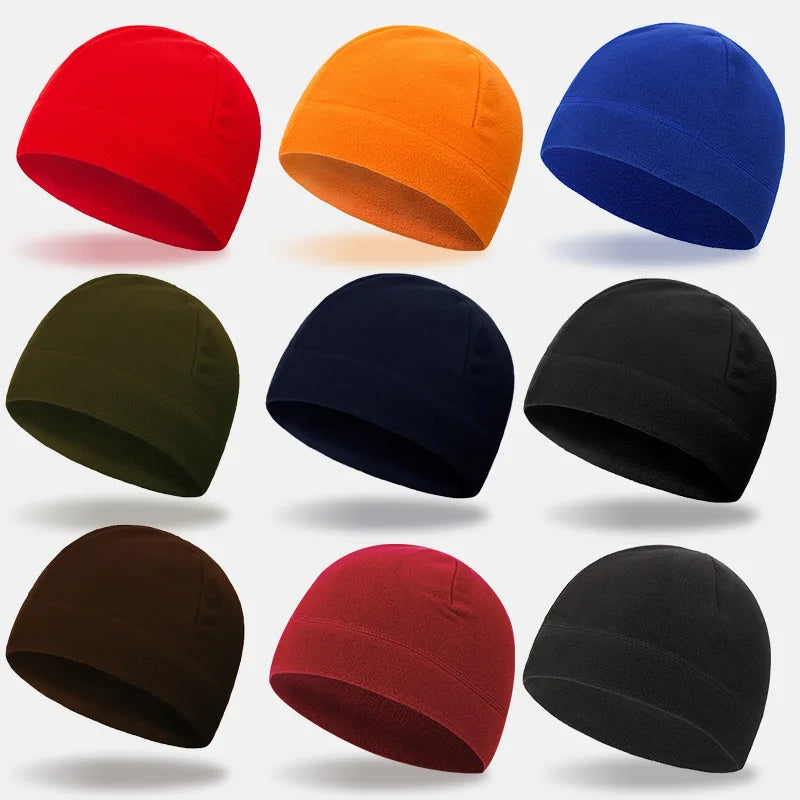 Tactical Fleece Beanie Hat for Men – Lightweight Breathable Skull Cap for Running, Work & Outdoor Use