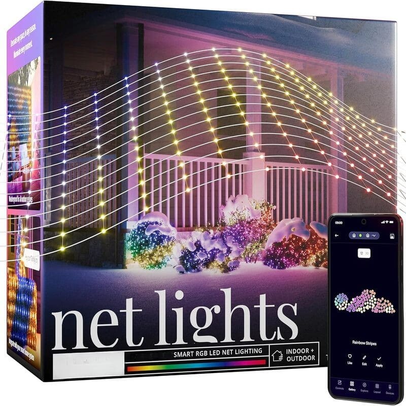 Programmable Net Lights Outdoor with Smart RGBIC Control