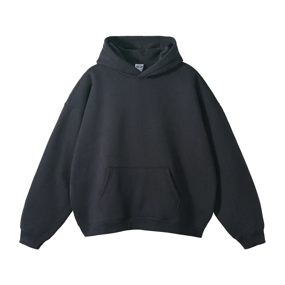 Relaxed Men's Pullover Hoodie With Kangaroo Pocket